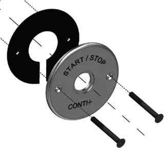 CONTI+ Rosette Piezo-Taster D 95 mm inklusive Dichtung und Schrauben – Bild 2