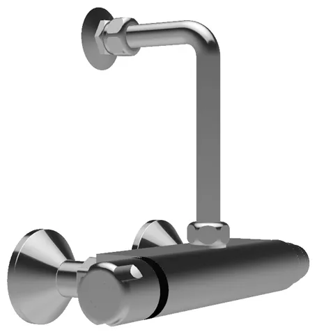 CONTI+ CONPRO Dusche AP Thermostat mit Bogen Chrom DN15