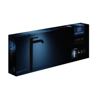 Ideal Standard Waschtisch-Armatur Ceraline m.verl.Sockel m.Ablgarn. Ausld.150mm Silk Black – Bild 3