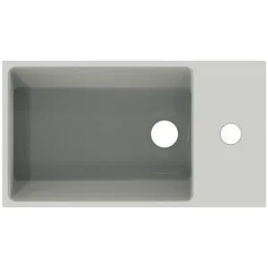 Ideal Standard Handwaschbecken Extra, 1 Hahnloch, mit Überlauf, Ablage rechts, 450x250x150mm, Seidenweiß – Bild 4