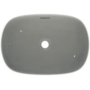 Ideal Standard Aufsatzwaschtisch Linda-X ohne Hahnloch mit Überlauf 550x380x130mm Weiß – Bild 2
