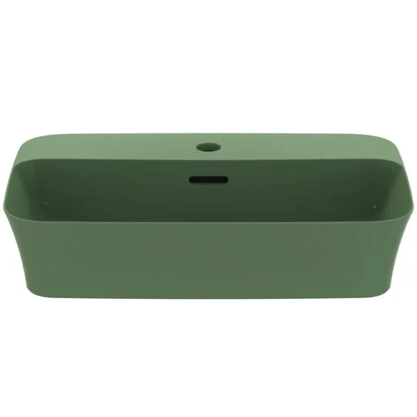 Ideal Standard Schale Ipalyss, 1 Hahnloch, mit Überlauf, 550x380x145mm, Salbeigrün