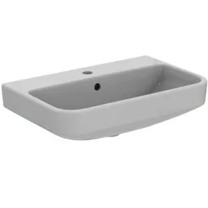 Ideal Standard Waschtisch i.life S 1 Hahnloch mit Überlauf 600x380x180mm Weiß