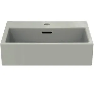 Ideal Standard Halbeinbauwaschtisch Extra, 1 Hahnloch, mit Überlauf, 500x420x145mm, Weiß