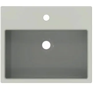 Ideal Standard Halbeinbauwaschtisch Extra, 1 Hahnloch, mit Überlauf, 500x420x145mm, Weiß – Bild 3