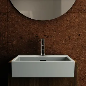 Ideal Standard Halbeinbauwaschtisch Extra, 1 Hahnloch, mit Überlauf, 500x420x145mm, Weiß – Bild 5