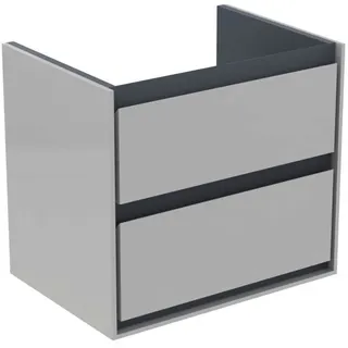 Ideal Standard Waschtisch-USchrank Connect Air Cube,2 Ausz., 580x409x517mm, Weiß gl.u. Hellgrau matt – Bild 1