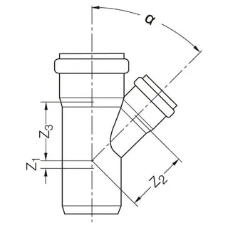 RAUPIANO PLUS Einfachabzweig DN 200/200, 87 Grad – Bild 3