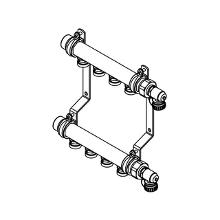 REHAU Heizleitungsverteiler HLV 4 - Edelstahl – Bild 2