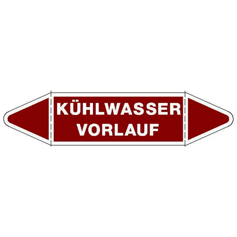 REHAU Klebeschild VW Kühlwasser Vorlauf, Deutsch, 70 x 18