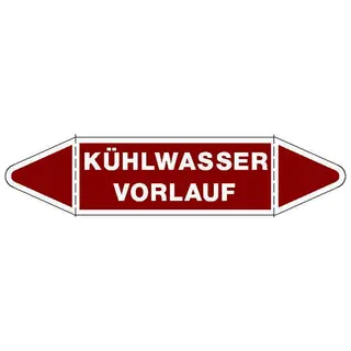 REHAU Klebeschild VW Kühlwasser Vorlauf, Deutsch, 70 x 18