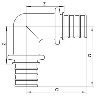 REHAU Winkel SDR 7,4 LX 63 - 63, 90 Grad – Bild 3