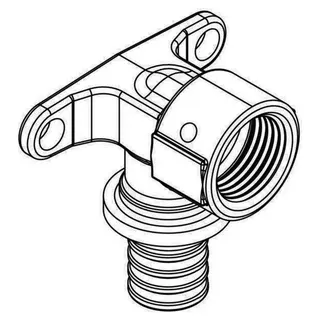 REHAU Wandwinkel SDR 11 LX 20 - Rp 1/2 kurz – Bild 2