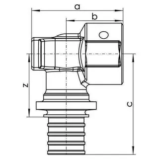 REHAU Wandwinkel SDR 11 LX 20 - Rp 1/2 kurz – Bild 3