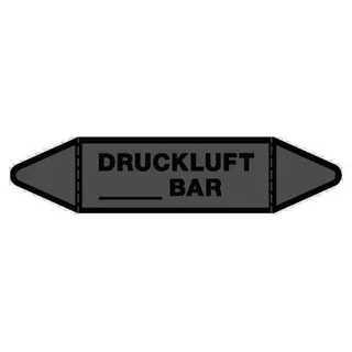 REHAU Klebeschild Druckluft _bar Deutsch, 70 x 18