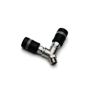 REHAU Verteiler mit 2 Sicherheitsschnellkupplungen AG G 1/2