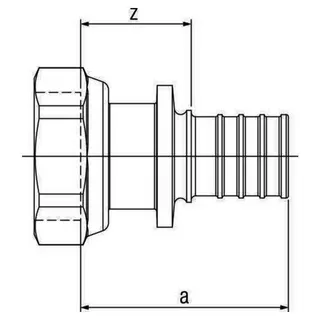 REHAU Übergang m. Überwurfm. SDR 11 LX 25 - G 1 – Bild 3