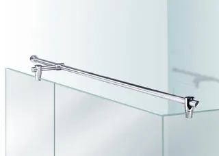 SP Haltestange rund Glas Wand, T Stück chrom, 1800mm + T-Stk. 100 mm
