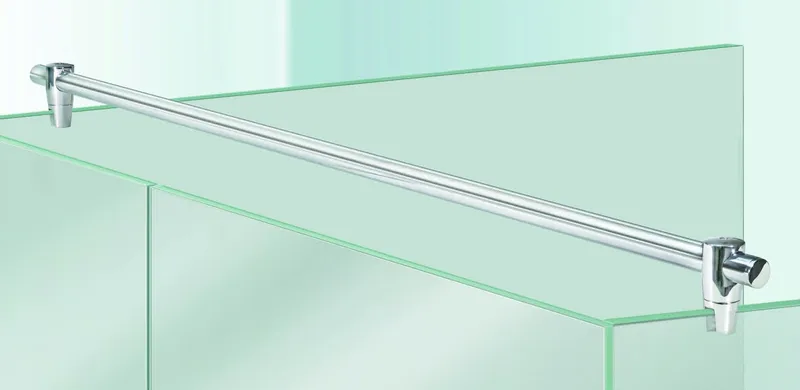 SP Haltestange rund Glas Glas chrom, 1500mm