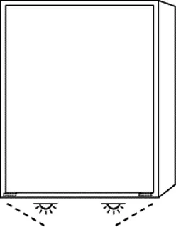 SA Alu-Spiegelschrank MILO Reflection (AU030) 750x600x168 Anthrazit-Matt