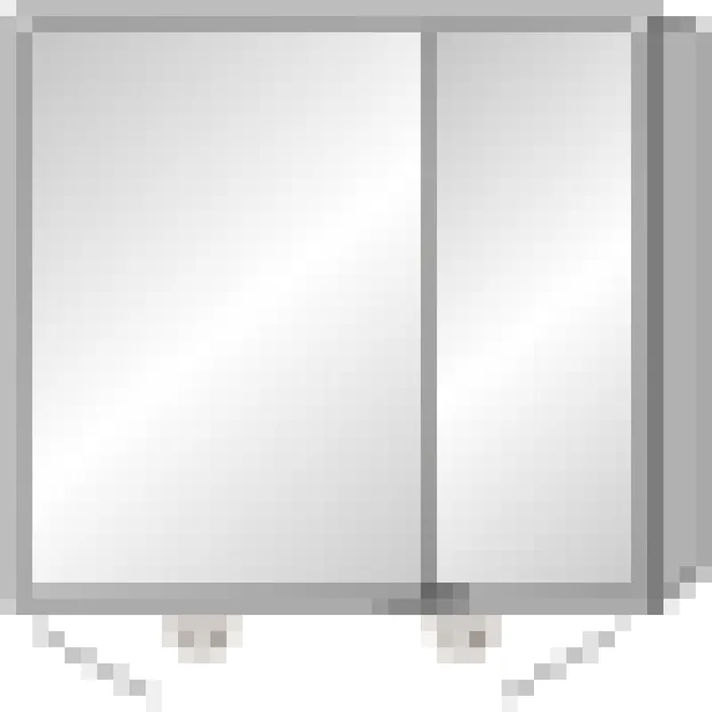 SA Alu-Spiegelschrank MILO Reflection (AU032) 750x800x168 Weiß-Glanz