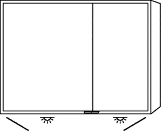 SA Alu-Spiegelschrank MILO Reflection (AU034) 750x1000x168 Eiche-Kansas – Bild 2