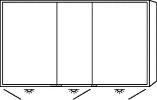 SA Alu-Spiegelschrank MILO Reflection (AU037) 750x1300x168 Eiche-Natural-Touch – Bild 2
