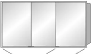 SA Alu-Wandeinbau-SPS WIM Reflection (AU048) 750x1400x168 Aluminium-farbig – Bild 2