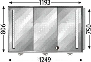 SA Alu-Einbau-SPS WILMA Reflection (AU305) 750x1249x173 Aluminium-farbig – Bild 3