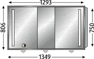 SA Alu-Einbau-SPS WILMA Reflection (AU307) 750x1349x173 Aluminium-farbig – Bild 3