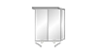 SA Alu-Spiegelschrank ANNY Reflection (AU360) 750x607x230