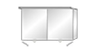 SA Alu-Spiegelschrank ANNY Reflection (AU366) 750x1207x230