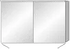 SA Alu-Spiegelschrank ARND Reflection (AU376) 760x1200x166 Aluminium-farbig