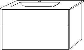 SA Set Keramik-Waschtisch 3way (BP325) 591x955x477 Kaschmir-Matt