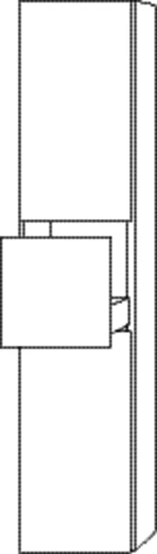 SA Hochschrank links 3way (BR102) 1700x350x345 Weiß-Soft