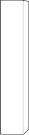 SA Hochschrank links 3way (BR106) 1700x300x345 Anthrazit-Matt