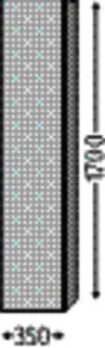 SA Hochschrank rechts 3way (BR109) 1700x350x345 Weiß-Soft – Bild 4