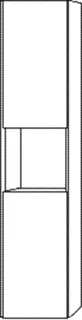 SA Hochschrank rechts 3way (BR115) 1700x350x345 Eiche-Tabak
