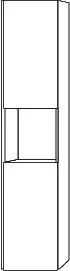 SA Hochschrank rechts 3way (BR115) 1700x350x345 Eiche-Tabak – Bild 2