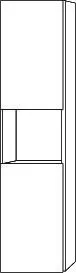 SA Hochschrank links 3way (BR116) 1700x400x345 Anthrazit-Matt