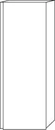 SA Mittelschrank links 3way (BR118) 850x300x345 Eiche-Natural-Touch