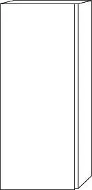 SA Mittelschrank links 3way (BR120) 850x350x345 Weiß-Soft – Bild 2
