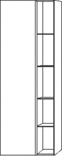 SA Stauraumschrank links 3way (BR180) 1700x600x345 Eiche-Natural-Touch