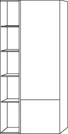 SA Stauraumschrank rechts 3way (BR183) 1360x600x345 Linde-Hell