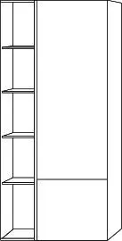 SA Stauraumschrank rechts 3way (BR183) 1360x600x345 Linde-Hell