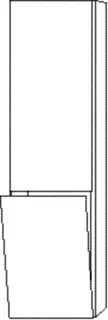 SA Stauraumschrank links 3way (BR184) 1700x450x345 Eiche-Tabak