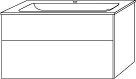 SA Set Glas-Waschtisch 3way (BS204) 582x1000x487 Sandgrau-Matt – Bild 2