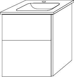 SA Set Keramik-Waschtisch 3way (BR320) 591x465x401 Eiche-Arizona