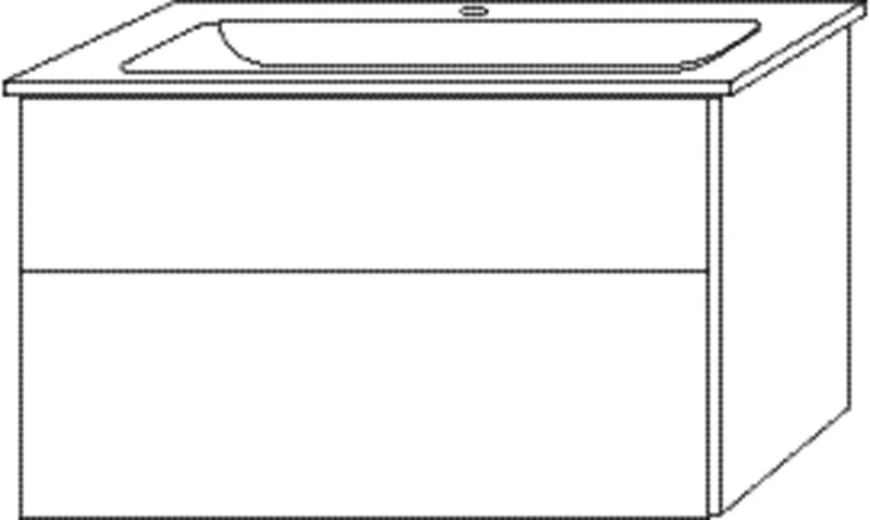 SA Set Keramik-Waschtisch 3way (BR324) 591x955x477 Eiche-Tabak
