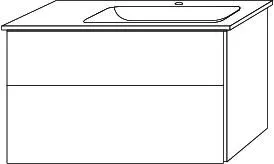 SA Set Keramik-Waschtisch 3way (SM326) 591x955x477 Weiß-Soft